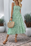 Zwarte Bloemen A Line Thee Lengte Zomer Jurk