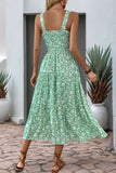 Zwarte Bloemen A Line Thee Lengte Zomer Jurk