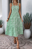 Zwarte Bloemen A Line Thee Lengte Zomer Jurk