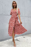Bloemen V-hals Rood Zomer Daress