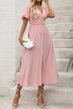 Blush A Line V-hals zomerjurk