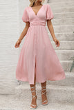 Blush A Line V-hals zomerjurk