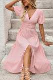 Blush A Line V-hals zomerjurk