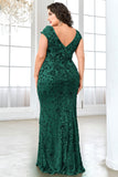 Sprankelende bordeauxrode plus size lange moeder van de bruid jurk