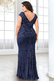 Sprankelende bordeauxrode plus size lange moeder van de bruid jurk