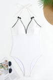 Halter Zwart Badpak uit één stuk met Cover Up