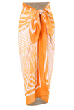 Halter One Piece Oranje Bedrukte Badmode