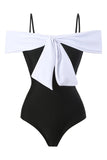 Zwarte One Piece Cold Shoulder Strand Badmode