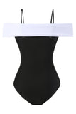 Zwarte One Piece Cold Shoulder Strand Badmode
