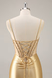 Gouden korset Bodycon strakke kralen korte Homecoming jurk