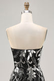 Sprankelende zwarte bodycon pailletten korte homecoming jurk met kralen