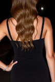 Bodycon knielange zwarte cocktailjurk