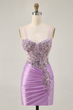 Grijs Groene Bodycon Strapless Homecoming Jurk met Pailletten