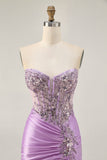 Grijs Groene Bodycon Strapless Homecoming Jurk met Pailletten