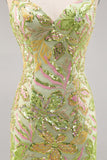 Groene pailletten Backless Bodycon Homecoming Jurk
