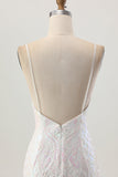 Sprankelende witte bodycon backless pailletten korte homecoming-jurk