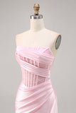 Korset Strapless Bodycon Lace Zwarte Homecoming Jurk