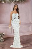 Strapless zwarte zeemeermin avondjurk