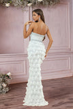 Strapless zwarte zeemeermin avondjurk