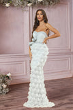 Strapless zwarte zeemeermin avondjurk