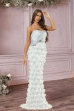 Strapless zwarte zeemeermin avondjurk