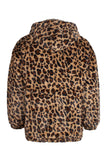Coffee Leopard Faux Fur Heren Winterjas met Zakken