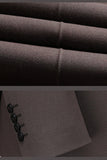 Koffie Revers Singel Breasted Slim Fit Pak