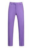 Heren Violet Single Breasted Inkeping Revers 3-delig galapakken