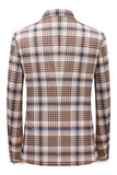 Vintage piek revers Slim Fit 2-delige zwart blauw raster herenpakken