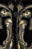 Heren gouden jacquard 2-delige reverspakken met inkeping
