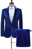 Glitter Groene Revers 2-delig herenpak