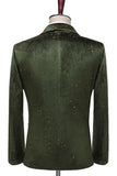 Glitter Groene Revers 2-delig herenpak