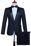 Witte sjaal revers Slim Fit 2-delig herenpak met kralen