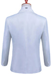 Witte sjaal revers Slim Fit 2-delig herenpak met kralen