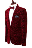 Rode revers met inkeping Slim Fit herenblazer met één knoop