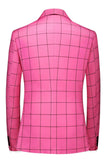 Roze gestreepte 2 stuks pieked revers heren galapakken