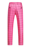 Roze gestreepte 2 stuks pieked revers heren galapakken