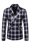 Marine sjaal revers gestreepte heren prom blazer