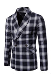 Marine sjaal revers gestreepte heren prom blazer
