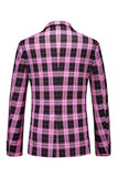 Rode Vintage Inkeping Revers Gestreepte Prom Blazer