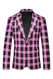 Rode Vintage Inkeping Revers Gestreepte Prom Blazer