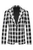 Rode Vintage Inkeping Revers Gestreepte Prom Blazer