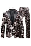 Leopard Peak Revers 2-delige galapakken voor heren