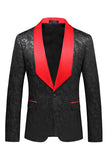 Zwarte Sjaal Revers One Button 2-delige Heren Prom Suits