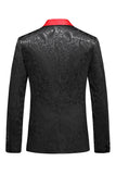 Zwarte Sjaal Revers One Button 2-delige Heren Prom Suits