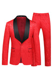 Zwarte Sjaal Revers One Button 2-delige Heren Prom Suits