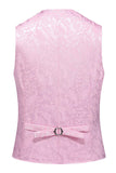Roze Print Peak Revers 3-delige Heren Prom Suits