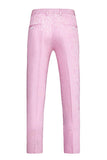 Roze Print Peak Revers 3-delige Heren Prom Suits