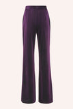 2-delige plum velvet peak revers enkelvoudige damespakken