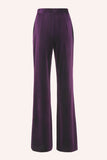 Fluweel 2-delige Plum Peak revers Single Breasted damespakken